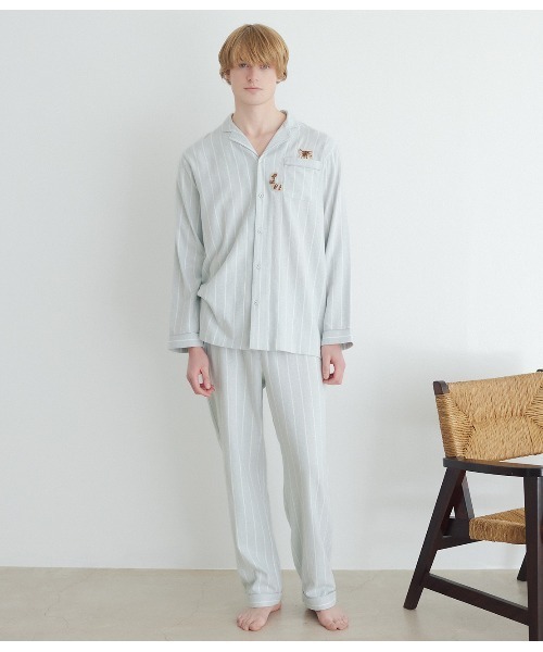 PEACH JOHN（ピーチジョン）の「【コットン100%で着心地ふんわり◎ペアでおそろい】【大判トートバッグ付き】シャツパジャマセット（ルームウェア/パジャマ・レディース・ラベンダー/ミント・2/1/3）」の12枚目の写真