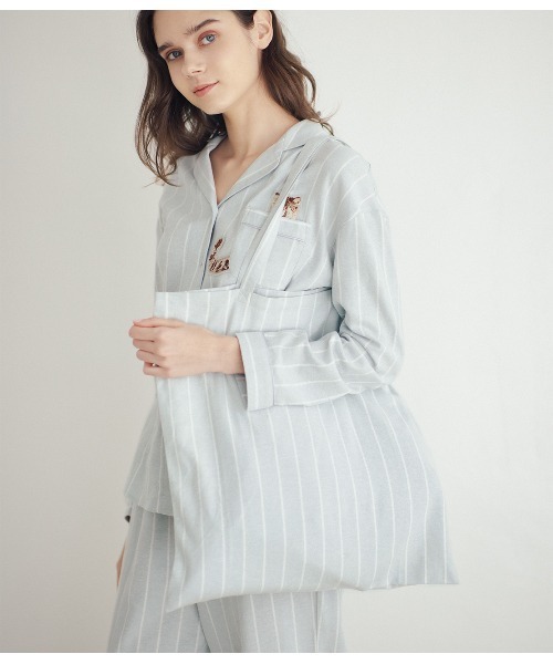 PEACH JOHN（ピーチジョン）の「【コットン100%で着心地ふんわり◎ペアでおそろい】【大判トートバッグ付き】シャツパジャマセット（ルームウェア/パジャマ・レディース・ラベンダー/ミント・2/1/3）」の17枚目の写真