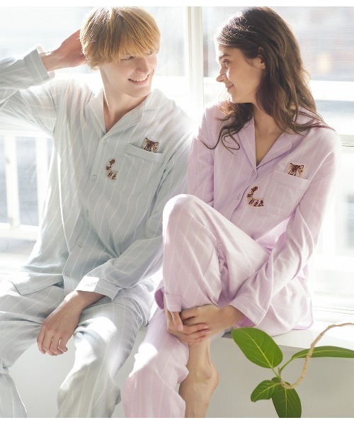 PEACH JOHN（ピーチジョン）の「【コットン100%で着心地ふんわり◎ペアでおそろい】【大判トートバッグ付き】シャツパジャマセット（ルームウェア/パジャマ・レディース・ラベンダー/ミント・2/1/3）」の11枚目の写真