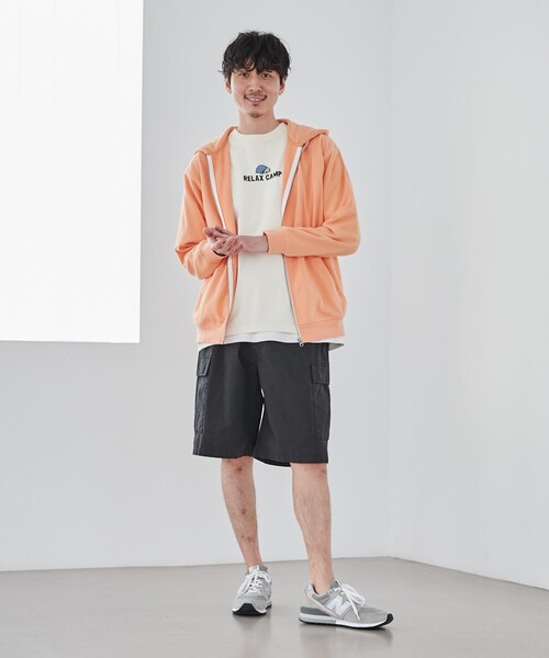 coen（コーエン）の「Chinook Sport（チヌークスポーツ）別注グログラン6ポケットカーゴショーツ（セットアップ対応）（カーゴパンツ・メンズ・ブラック/レッド・S/M/L/XL）」の7枚目の写真