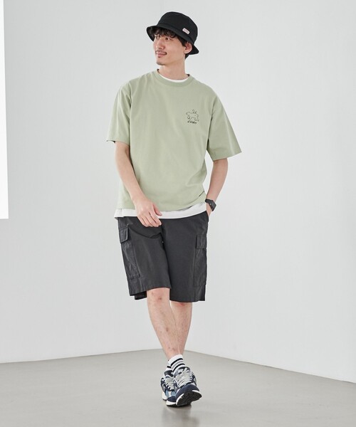 coen（コーエン）の「Chinook Sport（チヌークスポーツ）別注グログラン6ポケットカーゴショーツ（セットアップ対応）（カーゴパンツ・メンズ・ブラック/レッド・S/M/L/XL）」の8枚目の写真