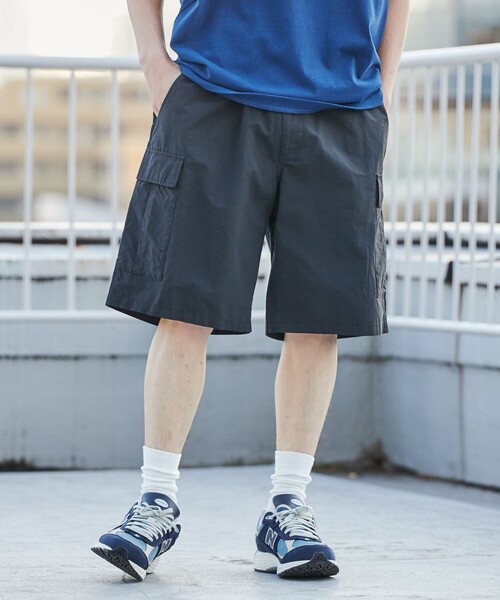 coen（コーエン）の「Chinook Sport（チヌークスポーツ）別注グログラン6ポケットカーゴショーツ（セットアップ対応）（カーゴパンツ・メンズ・ブラック/レッド・S/M/L/XL）」の9枚目の写真