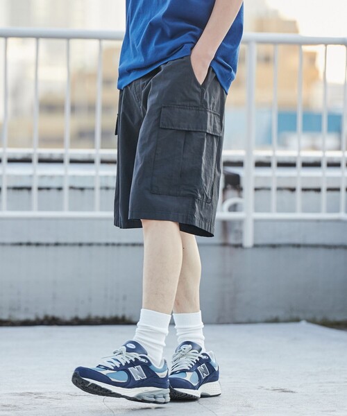 coen（コーエン）の「Chinook Sport（チヌークスポーツ）別注グログラン6ポケットカーゴショーツ（セットアップ対応）（カーゴパンツ・メンズ・ブラック/レッド・S/M/L/XL）」の10枚目の写真