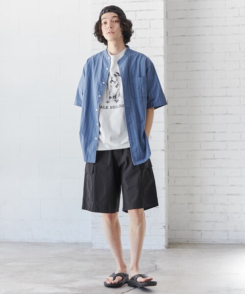 coen（コーエン）の「Chinook Sport（チヌークスポーツ）別注グログラン6ポケットカーゴショーツ（セットアップ対応）（カーゴパンツ・メンズ・ブラック/レッド・S/M/L/XL）」の14枚目の写真