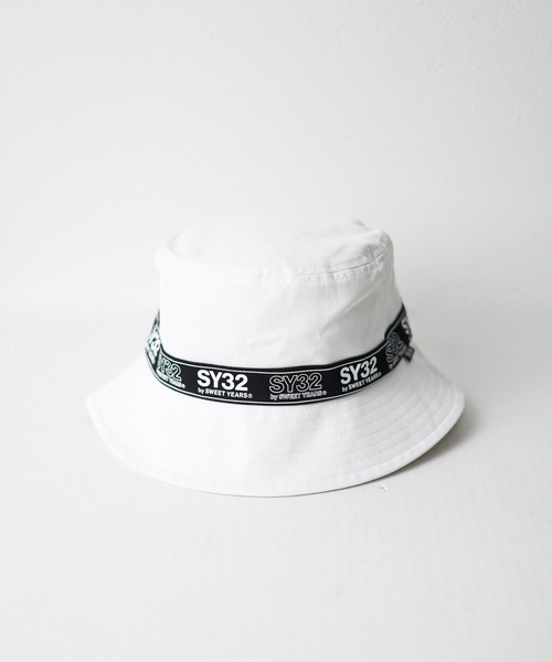 【セール】/SY32 by SWEET YEARS/TAPE LOGO BUCKET HAT（ハット）｜SY32 by SWEET YEARS（エスワイサーティトゥバイスィートイヤーズ）