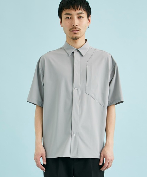 CITY TOKYO（シティトウキョウ）の「撥水スーパーストレッチハイゲージナイロンシャツ（シャツ/ブラウス・メンズ・グレー/ブラック・1/2）」の17枚目の写真