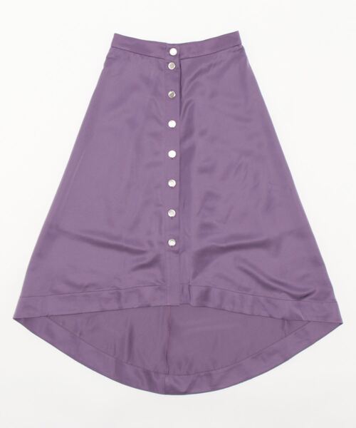 REAL CUBE（リアルキューブ）の「2WAYアシンメトリーボタンスカート（スカート・レディース・パープル/グリーン/オレンジ・M）」の3枚目の写真
