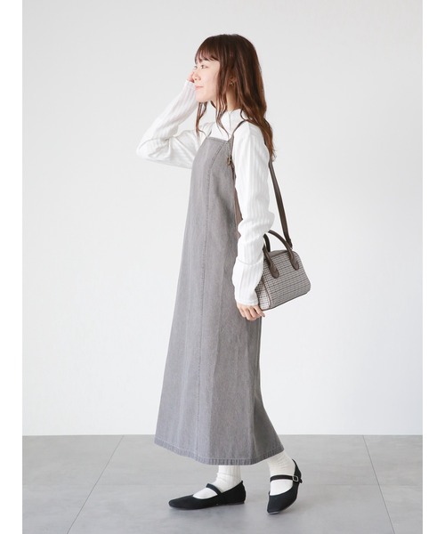 ehka sopo(エヘカソポ)の「ウェーブリブハイネックカットソー(Tシャツ/カットソー・レディース・ブラック/オフホワイト/キナリ・フリ-)」の10枚目の写真