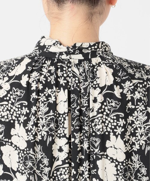 JOURNAL STANDARD relume（ジャーナルスタンダード　レリューム）の「《追加》レトロフラワープリントボウタイギャザーワンピース（ワンピース・レディース・ブラック/グリーン・FREE）」の20枚目の写真