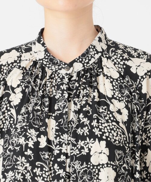 JOURNAL STANDARD relume（ジャーナルスタンダード　レリューム）の「《追加》レトロフラワープリントボウタイギャザーワンピース（ワンピース・レディース・ブラック/グリーン・FREE）」の17枚目の写真