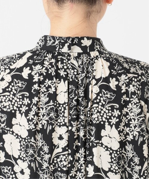 JOURNAL STANDARD relume（ジャーナルスタンダード　レリューム）の「《追加》レトロフラワープリントボウタイギャザーワンピース（ワンピース・レディース・ブラック/グリーン・FREE）」の14枚目の写真