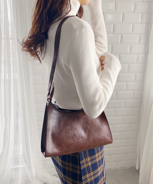 wears（ウェアーズ）の「PUコンパクトハンドバッグ（ショルダーバッグ・レディース・ブラウン/ダークブラウン/ブラック・FREE）」の12枚目の写真