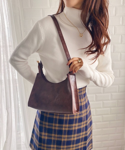 wears（ウェアーズ）の「PUコンパクトハンドバッグ（ショルダーバッグ・レディース・ブラウン/ダークブラウン/ブラック・FREE）」の13枚目の写真