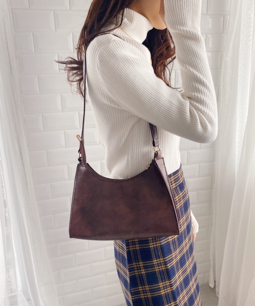 wears（ウェアーズ）の「PUコンパクトハンドバッグ（ショルダーバッグ・レディース・ブラウン/ダークブラウン/ブラック・FREE）」の11枚目の写真