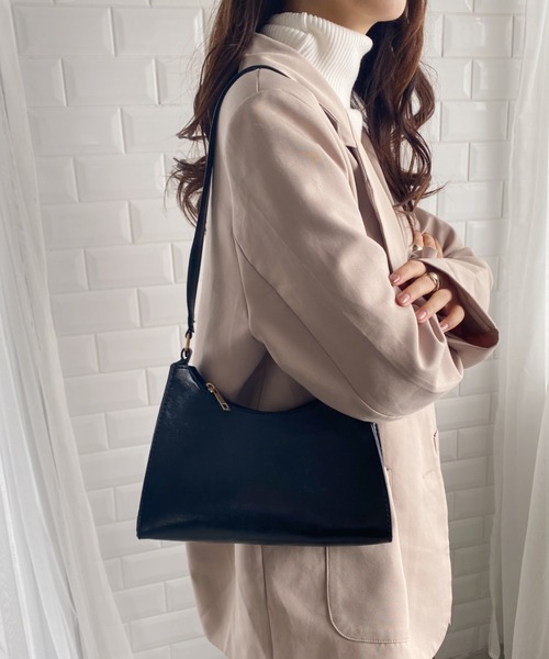 wears（ウェアーズ）の「PUコンパクトハンドバッグ（ショルダーバッグ・レディース・ブラウン/ダークブラウン/ブラック・FREE）」の4枚目の写真