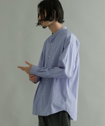 THOMAS MASON | トーマスメイソンバンドカラーオーバーシャツ(シャツ/ブラウス)