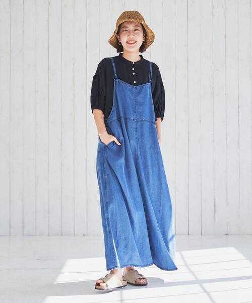 coen（コーエン）の「ライトデニムキャミワンピース（ワンピース