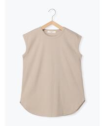 Samansa Mos2 blue | ジャカードテレコクルータンク(Tシャツ/カットソー)