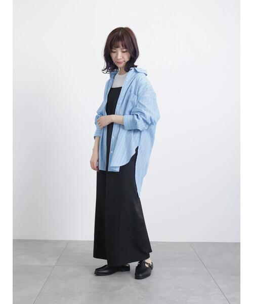 Samansa Mos2 blue（サマンサモスモスブルー）の「ジャカードテレコクルータンク（Tシャツ/カットソー・レディース・ベージュ/ブラック/オフホワイト/グレー・MEDIUM/LARGE）」の17枚目の写真