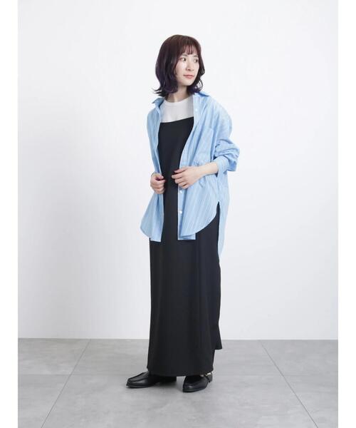 Samansa Mos2 blue（サマンサモスモスブルー）の「ジャカードテレコクルータンク（Tシャツ/カットソー・レディース・ベージュ/ブラック/オフホワイト/グレー・MEDIUM/LARGE）」の18枚目の写真