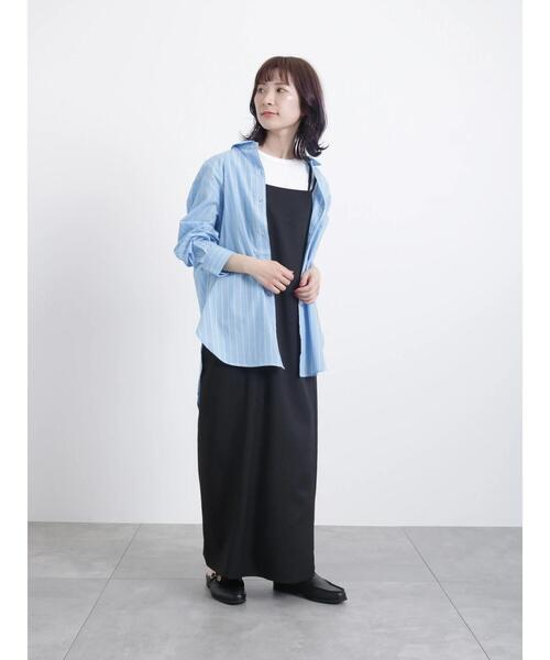 Samansa Mos2 blue（サマンサモスモスブルー）の「ジャカードテレコクルータンク（Tシャツ/カットソー・レディース・ベージュ/ブラック/オフホワイト/グレー・MEDIUM/LARGE）」の19枚目の写真