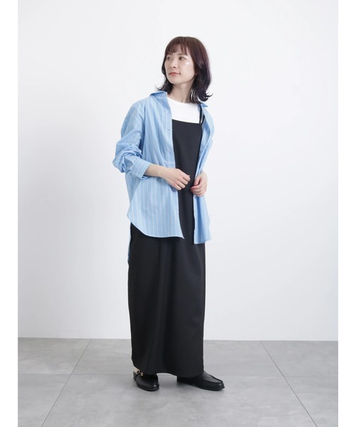 Samansa Mos2 blue（サマンサモスモスブルー）の「ジャカードテレコクルータンク（Tシャツ/カットソー・レディース・ベージュ/ブラック/オフホワイト/グレー・MEDIUM/LARGE）」の11枚目の写真