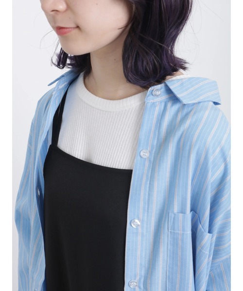 Samansa Mos2 blue（サマンサモスモスブルー）の「ジャカードテレコクルータンク（Tシャツ/カットソー・レディース・ベージュ/ブラック/オフホワイト/グレー・MEDIUM/LARGE）」の12枚目の写真