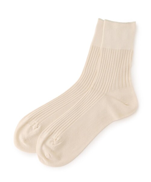 UNTITLED（アンタイトル）の「リブショートソックス（ソックス/靴下・レディース・ライトベージュ/ブラック/キャメル・99）」の2枚目の写真