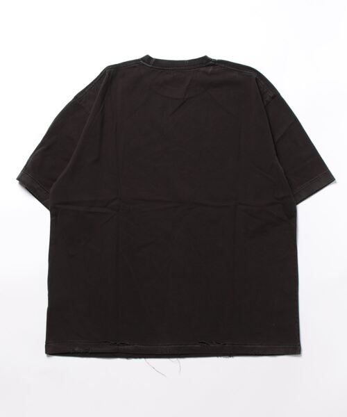 ◆ boohoo ◆エクステンデッドネック フルーツマーケットTシャツ セール】【FRUIT OF THE LOOM】BLACK PRINT S/S TEE/フロント
