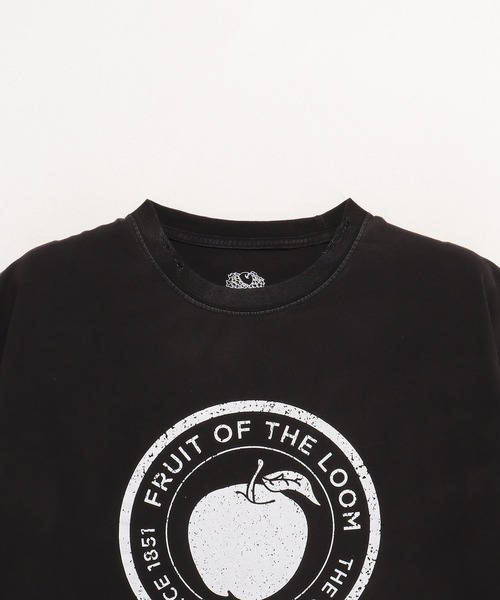 FRUIT OF THE LOOM(フルーツオブザルーム)の「【FRUIT OF THE LOOM】BLACK PRINT S/S TEE/フロントデザインTシャツ(Tシャツ/カットソー・メンズ・C/A/B・M/L/XL)」の4枚目の写真