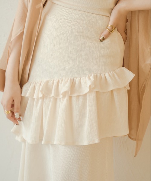 Ambre Neige(アンブルネージュ)の「ダブルフリルスカート/【WEB/EC限定商品】(スカート・レディース・ブラック/アイボリー・FREE)」の22枚目の写真