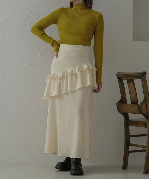 Ambre Neige(アンブルネージュ)の「ダブルフリルスカート/【WEB/EC限定商品】(スカート・レディース・ブラック/アイボリー・FREE)」の21枚目の写真