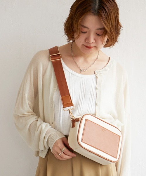 notch.（ノッチ）の「パトリシアショルダーバッグ（ショルダーバッグ・レディース・キャメル/ブラック・ONESIZE）」の7枚目の写真