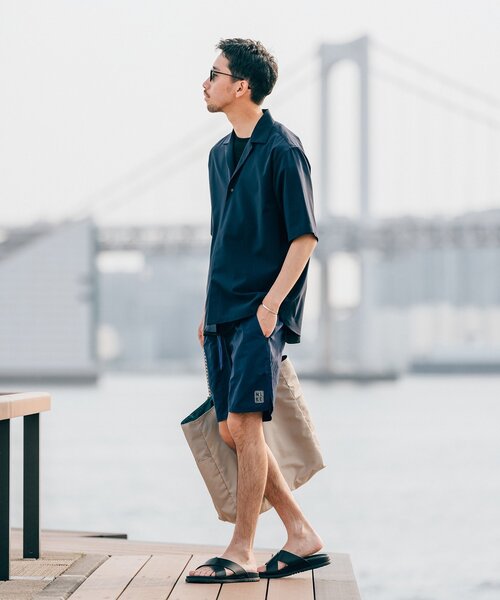 EDIFICE（エディフィス）の「”接触冷感機能” クールタッチ トロピカル オープンカラー 半袖シャツ（シャツ/ブラウス・メンズ・カーキ/ライトグレー/グリーン/ネイビー・LARGE/X-LARGE/SMALL/MEDIUM）」の5枚目の写真