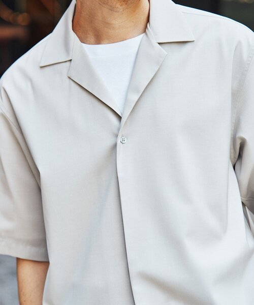 EDIFICE（エディフィス）の「”接触冷感機能” クールタッチ トロピカル オープンカラー 半袖シャツ（シャツ/ブラウス・メンズ・カーキ/ライトグレー/グリーン/ネイビー・LARGE/X-LARGE/SMALL/MEDIUM）」の19枚目の写真