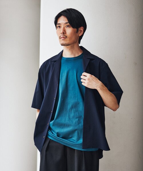 EDIFICE（エディフィス）の「”接触冷感機能” クールタッチ トロピカル オープンカラー 半袖シャツ（シャツ/ブラウス・メンズ・カーキ/ライトグレー/グリーン/ネイビー・LARGE/X-LARGE/SMALL/MEDIUM）」の21枚目の写真