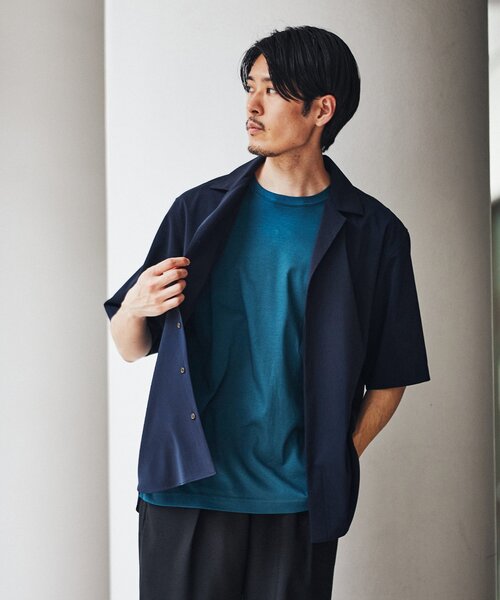 EDIFICE（エディフィス）の「”接触冷感機能” クールタッチ トロピカル オープンカラー 半袖シャツ（シャツ/ブラウス・メンズ・カーキ/ライトグレー/グリーン/ネイビー・LARGE/X-LARGE/SMALL/MEDIUM）」の15枚目の写真