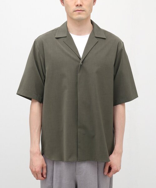 EDIFICE（エディフィス）の「”接触冷感機能” クールタッチ トロピカル オープンカラー 半袖シャツ（シャツ/ブラウス・メンズ・カーキ/ライトグレー/グリーン/ネイビー・LARGE/X-LARGE/SMALL/MEDIUM）」の9枚目の写真