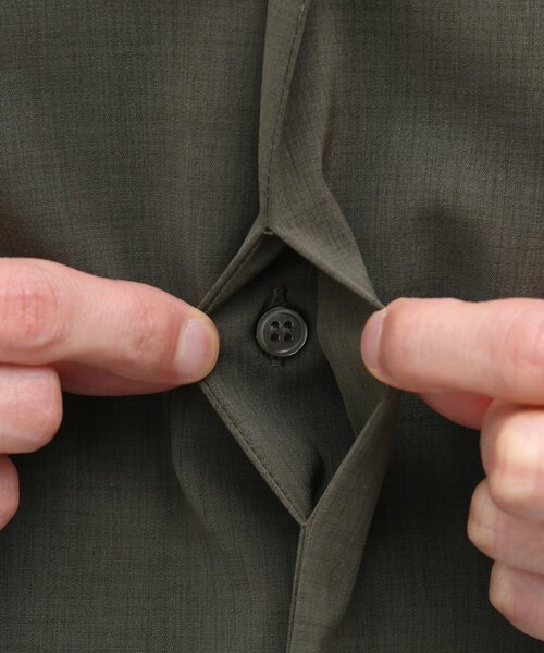 EDIFICE（エディフィス）の「”接触冷感機能” クールタッチ トロピカル オープンカラー 半袖シャツ（シャツ/ブラウス・メンズ・カーキ/ライトグレー/グリーン/ネイビー・LARGE/X-LARGE/SMALL/MEDIUM）」の10枚目の写真