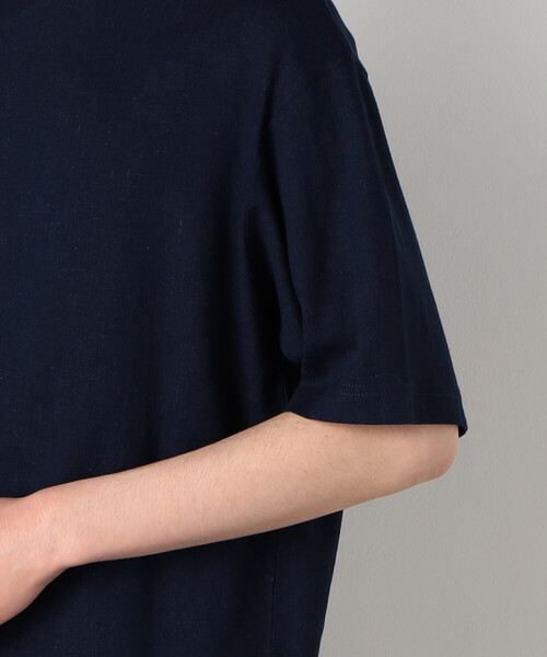 COMME CA ISM(コムサイズム)の「レーヨンリネン ストレッチ Tシャツ(Tシャツ/カットソー・メンズ・アイボリー/ブラック/ネイビー・MEDIUM/LARGE)」の12枚目の写真