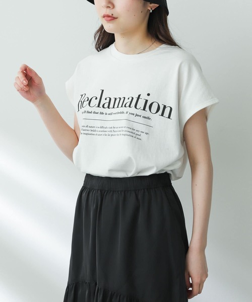 SENSE OF PLACE by URBAN RESEARCH(センスオブプレイスバイアーバンリサーチ)の「グラフィックフレンチスリーブトップ(Tシャツ/カットソー・レディース・その他1/その他2/その他3/その他4・ONE)」の2枚目の写真