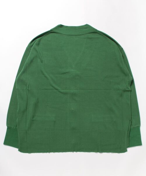 CHIC STYLE（シックスタイル）の「＜大きいサイズ＞ハイツイストレーヨン綿Vネックニットカーディガン シックスタイル（カーディガン/ボレロ・レディース・ブラック/モカ/グリーン・4L/5L/LL/3L/L）」の4枚目の写真