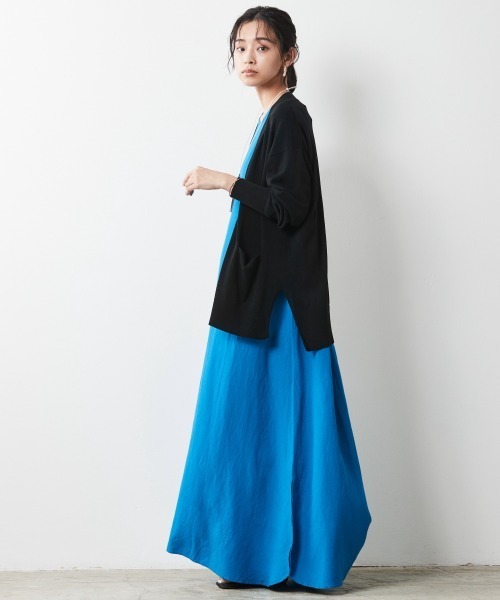 CHIC STYLE（シックスタイル）の「＜大きいサイズ＞ハイツイストレーヨン綿Vネックニットカーディガン シックスタイル（カーディガン/ボレロ・レディース・ブラック/モカ/グリーン・4L/5L/LL/3L/L）」の18枚目の写真