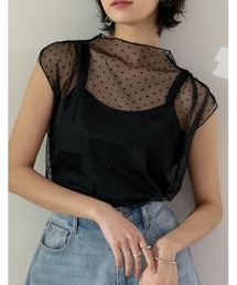 Re:EDIT | シアードットプチハイネックノースリーブトップス(Tシャツ/カットソー)
