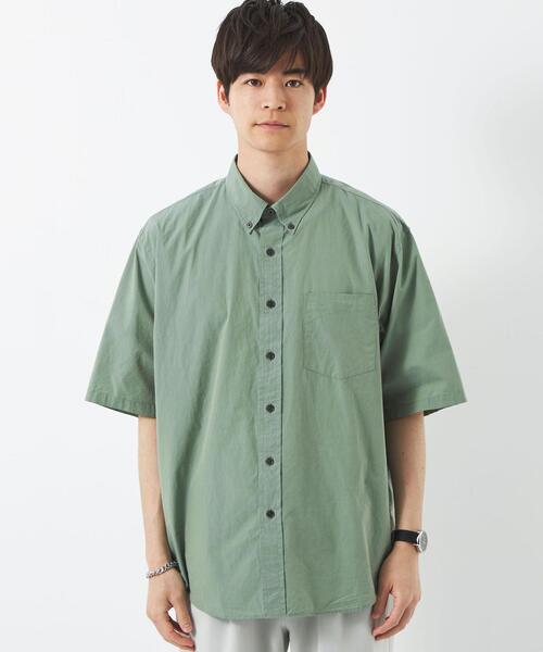 green label relaxing(グリーンレーベルリラクシング)の「ハーブファブリック ボタンダウンカラー シャツ(シャツ/ブラウス・メンズ・ダークグリーン/パープル/オレンジ・S/L/XL/M)」の4枚目の写真