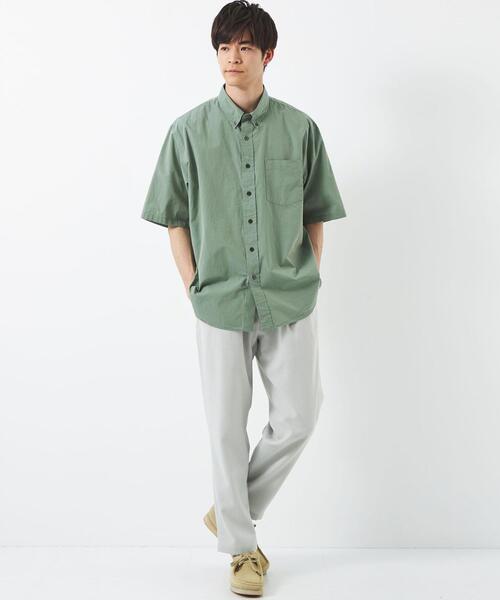 green label relaxing(グリーンレーベルリラクシング)の「ハーブファブリック ボタンダウンカラー シャツ(シャツ/ブラウス・メンズ・ダークグリーン/パープル/オレンジ・S/L/XL/M)」の7枚目の写真