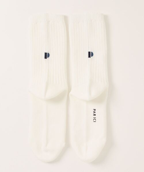 PAR ICI（パーリッシィ）の「BASIC P刺繍ソックス（ソックス/靴下・レディース・グレー/ホワイト・FREE）」の5枚目の写真