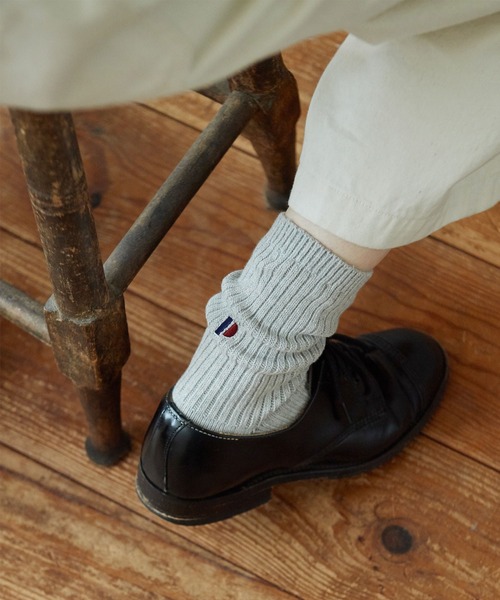 PAR ICI（パーリッシィ）の「BASIC P刺繍ソックス（ソックス/靴下・レディース・グレー/ホワイト・FREE）」の9枚目の写真