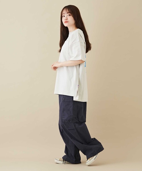 CUBE SUGAR（キューブシュガー）の「GENTIL(ジャンティ)バックプリントポケットTシャツ（Tシャツ/カットソー・レディース・ブラック/ブルー/グレー・L）」の8枚目の写真