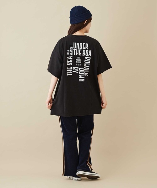 CUBE SUGAR（キューブシュガー）の「GENTIL(ジャンティ)バックプリントポケットTシャツ（Tシャツ/カットソー・レディース・ブラック/ブルー/グレー・L）」の12枚目の写真